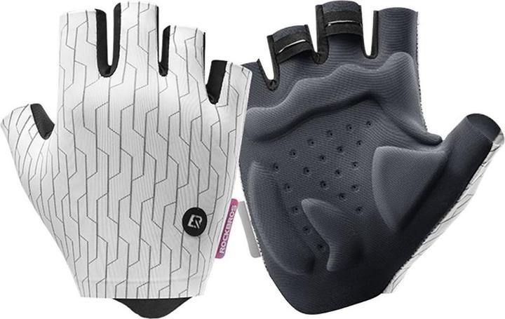 Rockbros MTB cycling gloves size: L - white and black (L)