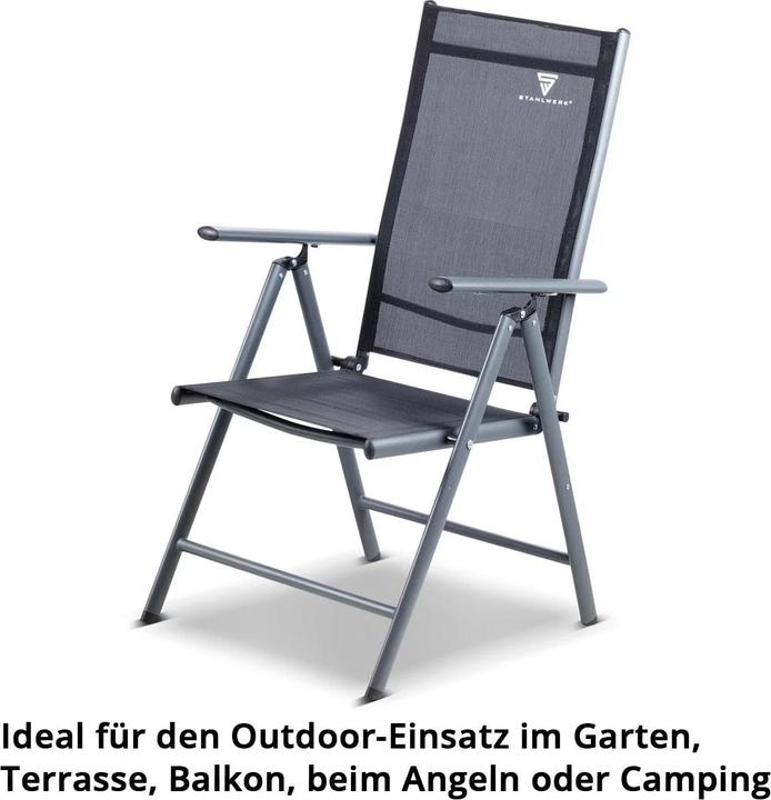 Actual product image Stahlwerk Camping chair CS-103 ST set of 4 with camping table CT-30 ST table set