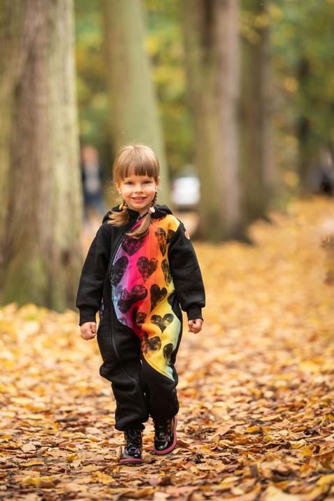 Actual product image Lennylamb Bear Romper - Lovka Rainbow (80)