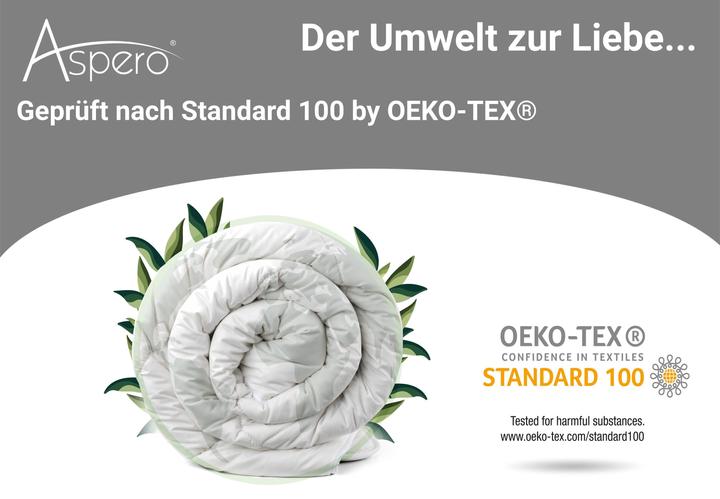 Produktbild Aspero Bio-Baumwoll-Bettdecke AJACCIO (1200 g, 155 x 220 cm)