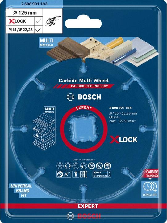 Actual product image Bosch Professional Zubehör Expert Carbide Multi Wheel X-LOCK cut-off wheel, 125 mm, 22.23 mm