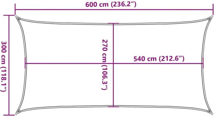 Image du produit VidaXL Sonnensegel (3 x 6 m)