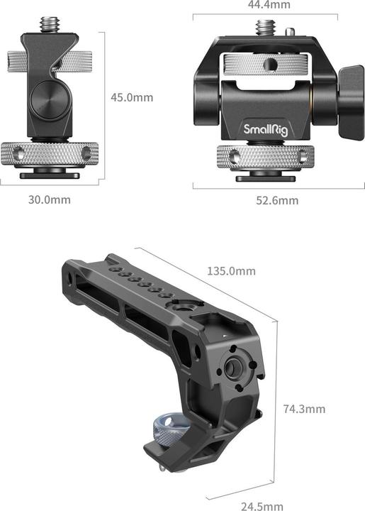 Produktbild SmallRig Top Handle with Monitor Support Kit (Compatible with Cold Shoe) 5322 (Monitor)
