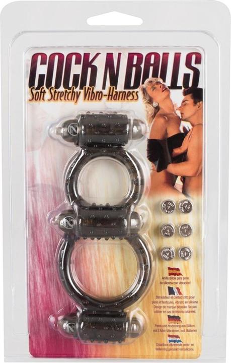Actual product image Seven Creations Cock N Balls Vibro Harness (3 cm)