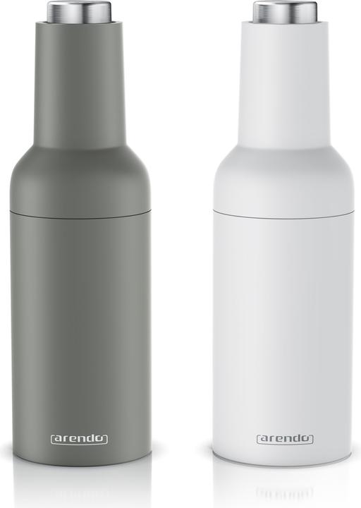 Actual product image Arendo Salz- & Pfeffermühle Elektrisch 2er Set, Gewürzmühlen, Edelstahl, einstellbar, Batteriebetrieben (Pepper, Herbs, Salt)