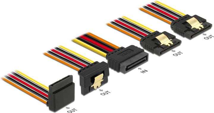 Produktbild Delock SATA Stromadapter 4x SATA, gewinkelt