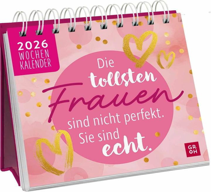 Image du produit Mini-Wochenkalender 2026: Die tollsten Frauen sind nicht perfekt, sie sind echt (Couverture rigide, Allemand)