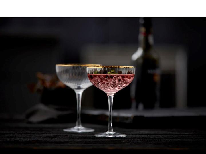 Actual product image Lyngby Glass - Palermo Cocktail glass 31 cl Gold 4 pc (3.15 dl, 4 x, Aperitif glasses)
