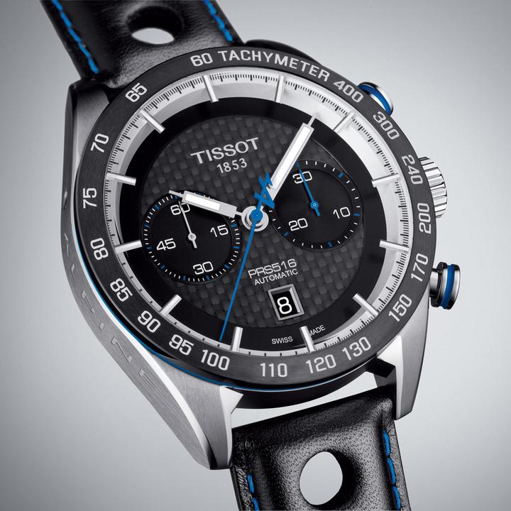 Actual product image Tissot PRS 516 Automatic Chronograph Alpine 2018 (Analogue wristwatch, Chronograph, 45 mm)