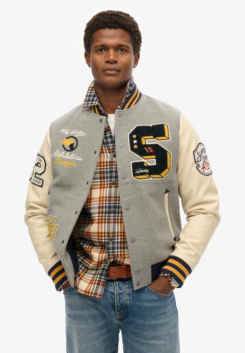Actual product image Superdry College Patched Bomber Jacket (M)