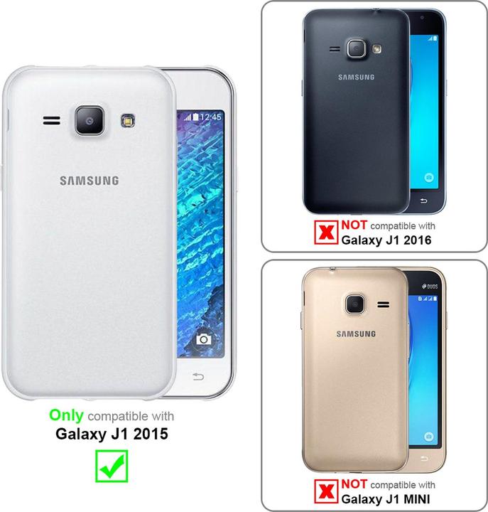 Produktbild Cadorabo Book Jeans Optik Cover (Samsung Galaxy J1)