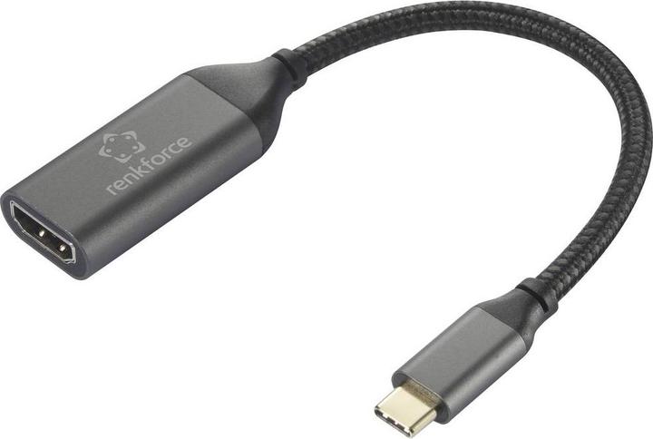 Actual product image Renkforce HDMI – USB C Adapterkabel (0.15 m, HDMI, USB Type C)