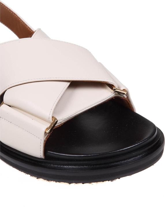 Actual product image Marni fussbett sandal in white leather (36)