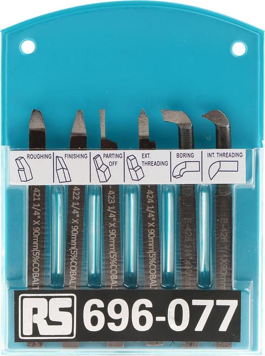 Actual product image Rs Pro 6 piece lathe tool set,90Lx6.5Tmm