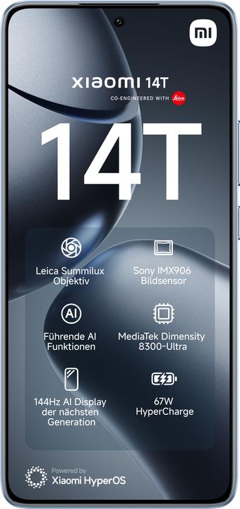 Actual product image Xiaomi 14T + Curved Gaming Monitor 30" Launch Bundle (256 GB, Titan Blue, 6.67", Dual SIM, 50 Mpx, 5G)
