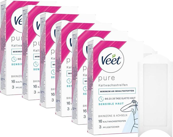 Produktbild Veet 6er-Pack Kaltwachsstreifen (8 ml, 6 x)