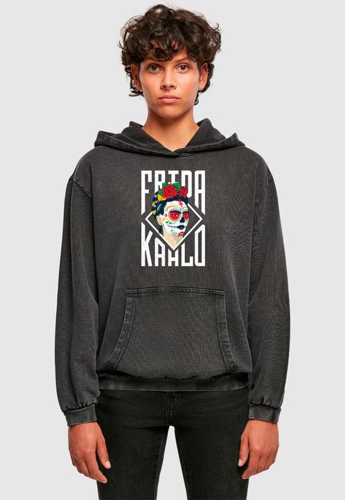 Immagine prodotto Merchcode Donna Frida Kahlo - Felpa con cappuccio oversize lavata con acido - 178029 (S)