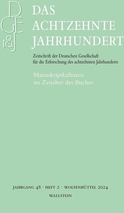 Produktbild Das achtzehnte Jahrhundert (Deutsch, Mergenthaler, Stefanie/Schäfer, May/Stockhorst, 2024)