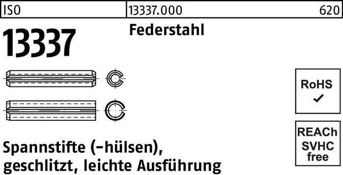 Actual product image Clamping pin sleeve ISO 13337 slotted 3 x 24 spring steel light version.