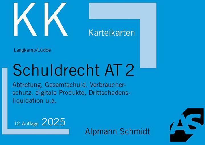 Produktbild Karteikarten Schuldrecht AT 2 (98 x)