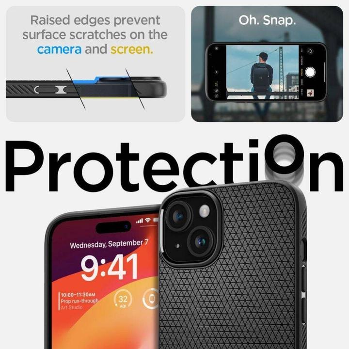Immagine prodotto Spigen Liquid Air iPhone 16 Plus nero opaco ACS08066 (Apple iPhone 16 Plus)
