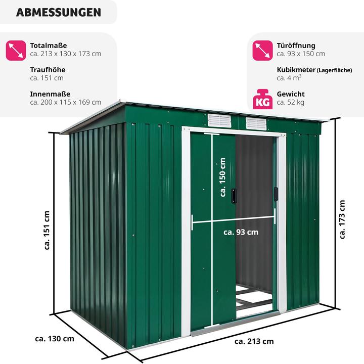 Produktbild tectake Gartenhaus mit Schrägdach