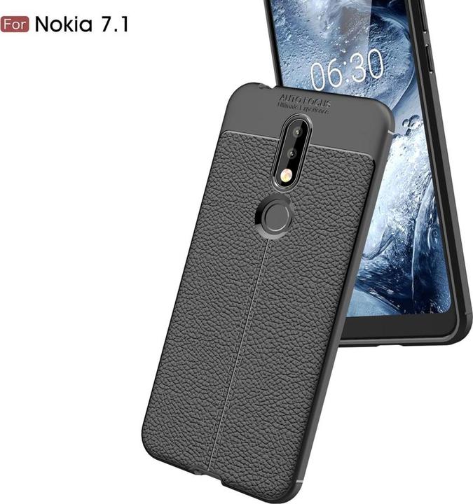Produktbild Screenguard Nokia 7.1 Hülle Leather Design TPU Cover (Nokia 7.1)