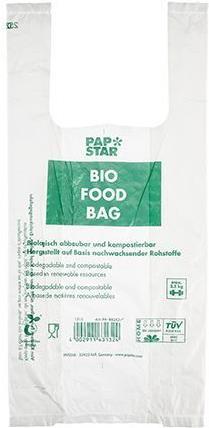 Papstar Hemdchen-Tragetasche, aus Bio-Folie, transparent