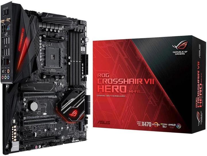 Produktbild ASUS ROG Crosshair VII Hero WiFi (AM4, AMD X470, ATX)
