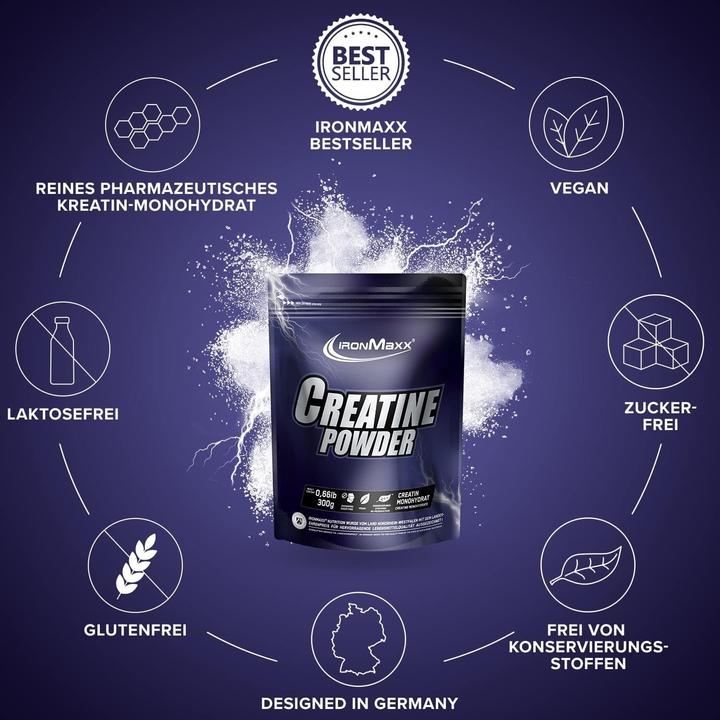 Actual product image IronMaxx Creatine Powder (1 Piece, Powder, 300 g)