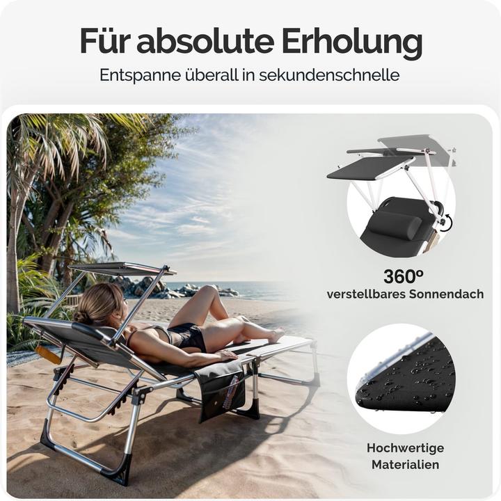 Actual product image Casaria Sun lounger (210 cm)