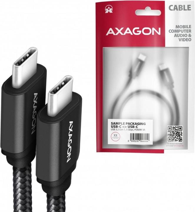 Image du produit Axagon USB C – USB C (2 m, USB 3.2 Gen 1)