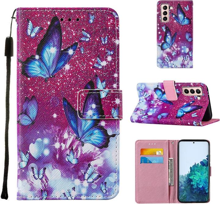Produktbild König Design Hülle Handy Schutz für Samsung Galaxy S21 Plus Case Cover Tasche Etuis Violett (Samsung Galaxy S21+)