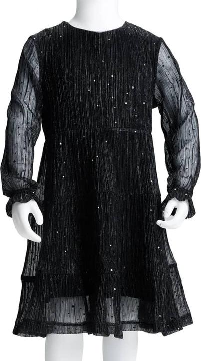 Produktbild VidaXL Kinderkleid mit Langen Ärmeln Schwarz 104,Aussenmaterial (104)