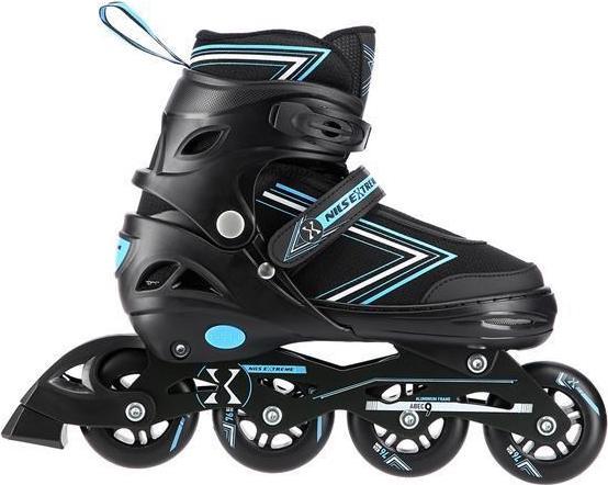 Produktbild Nils Rollschuhe/Hockeyskates Extreme NH11912 schwarz-blau - PU70 mm/82A (S 31-34) (32)