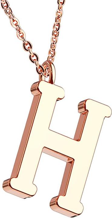 Star Piercing Kette rosegold Anhänger Buchstabe H (ohne Messing, Chirurgenstahl 316L)