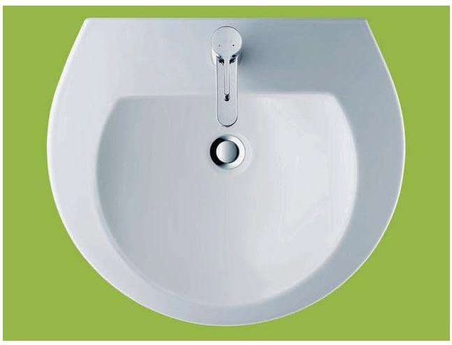Produktbild Duravit Waschtisch DARLING NEW m ÜL HLB 1 Hahnloch 550x480mm weiss (480 mm, 550 mm)
