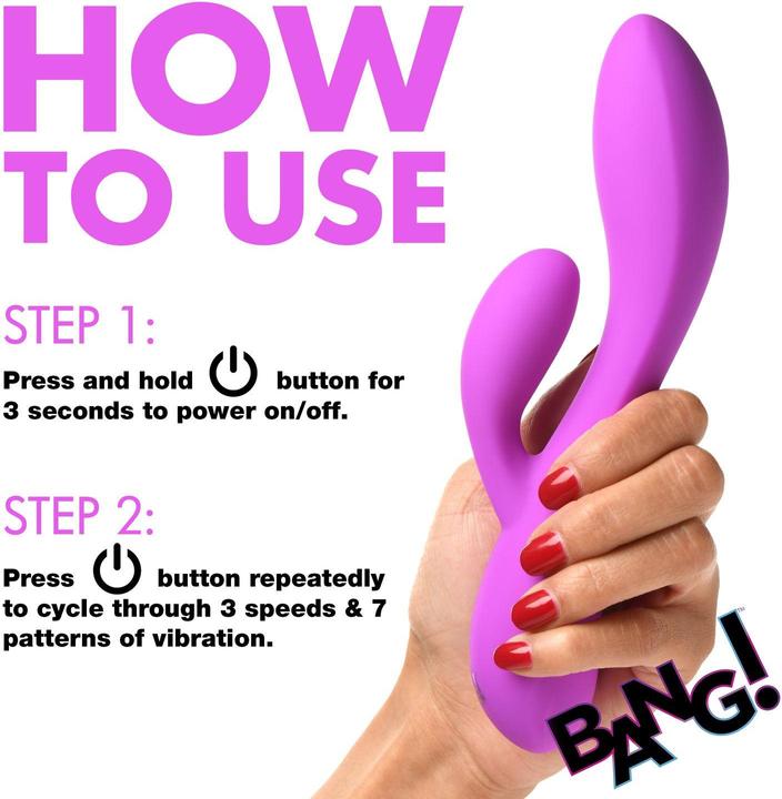 Produktbild Frisky Wiederaufladbarer Flexibler Rabbit-Vibrator Aus Silikon Lila
