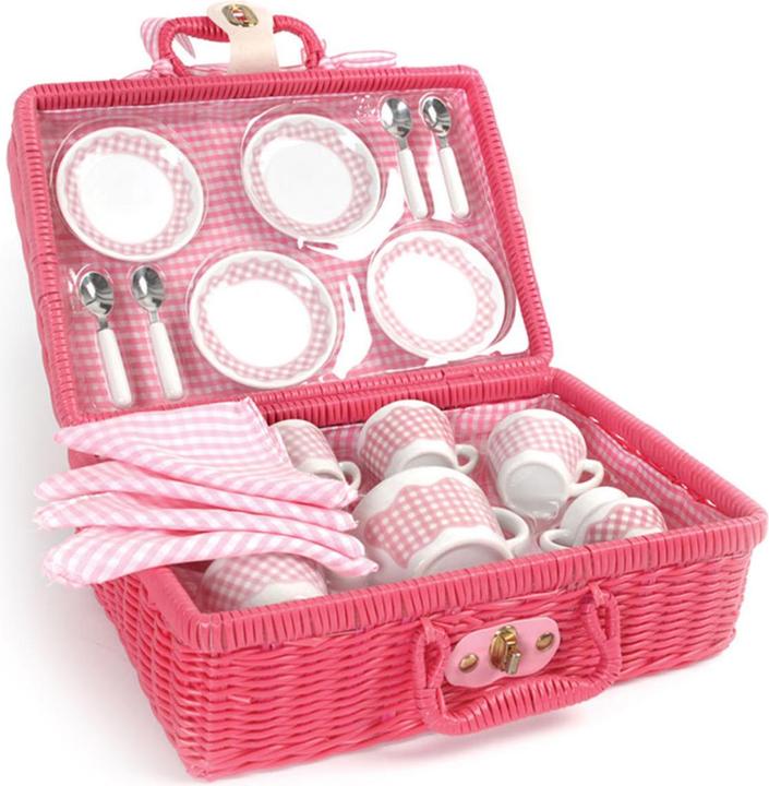 Produktbild Bigjigs Picknick-Set im rosafarbenen Koffer