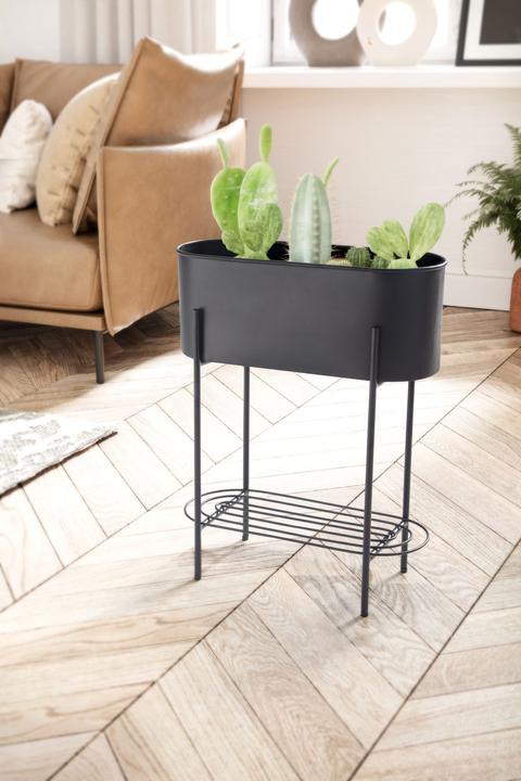 Actual product image FineBuy Planter FB92216 Metal black (21 cm)