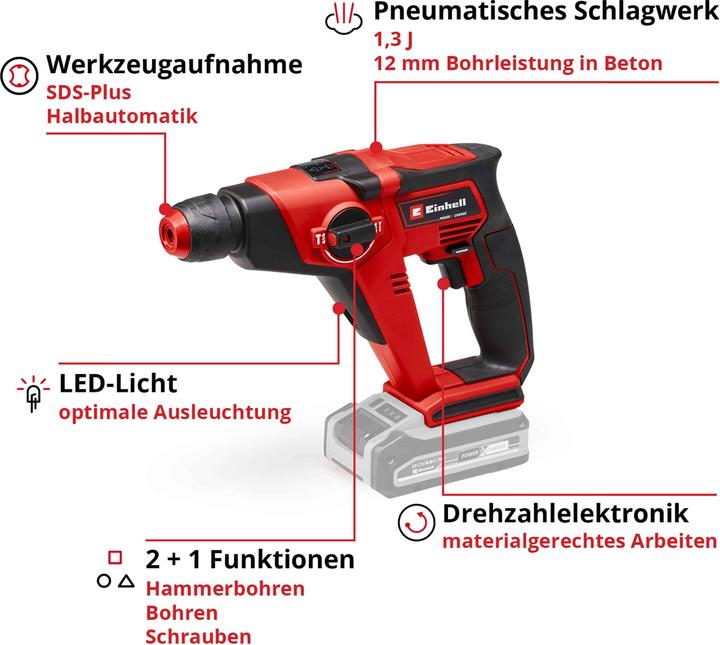 Immagine prodotto Einhell TE-HD 18/12 Li Solo (Batteria ricaricabile)
