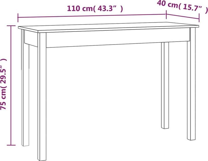 Actual product image VidaXL Delaney (110 x 40 x 75 cm)