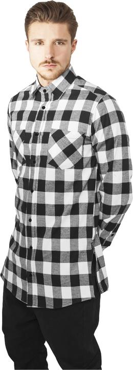 Immagine prodotto Urban Classics Camicia in flanella a quadri lunga con zip laterale (S)