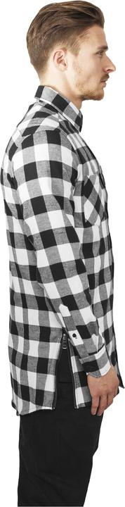 Immagine prodotto Urban Classics Camicia in flanella a quadri lunga con zip laterale (S)