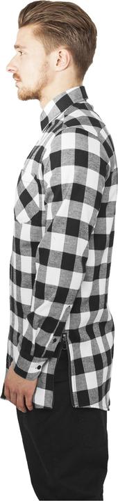 Immagine prodotto Urban Classics Camicia in flanella a quadri lunga con zip laterale (S)