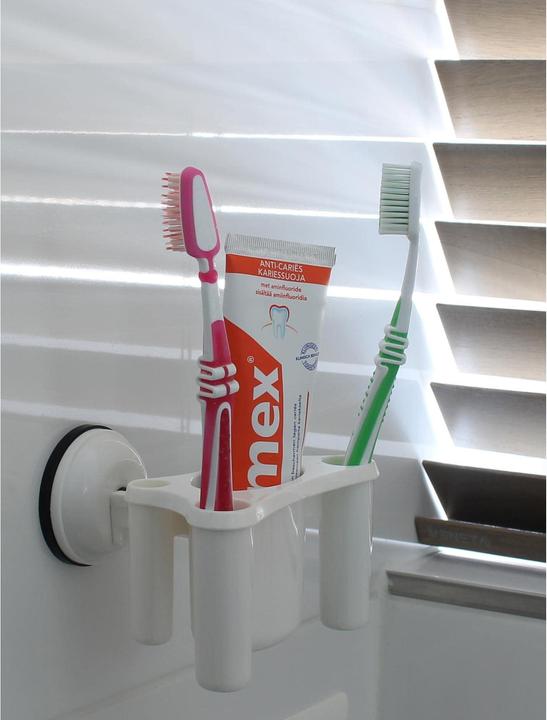 Produktbild Eurotrail Zahnbürsten-Halter mit Saugnapf Weiss