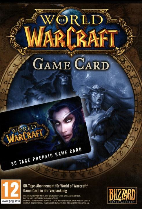 Image du produit Blizzard World of WarCraft, carte prépayée, 60 jours (Mac, PC, DE)