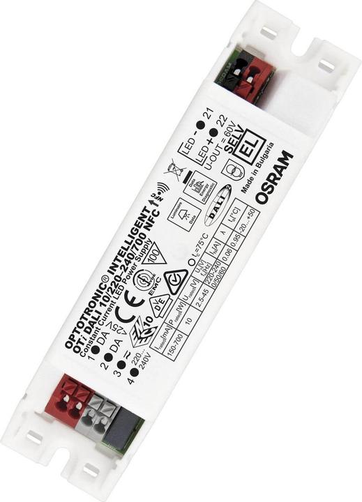 Image du produit Osram OPTOTRONIC Alimentation/pilote intelligent DALI 10/220-240/700 NFC dimmable Made in Europe