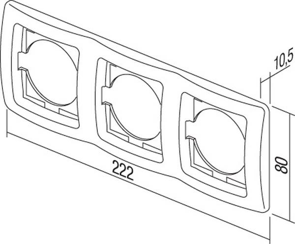 Actual product image TEM Ekonomik COVER PLATE EKONOMIK 3 HORIZPW series