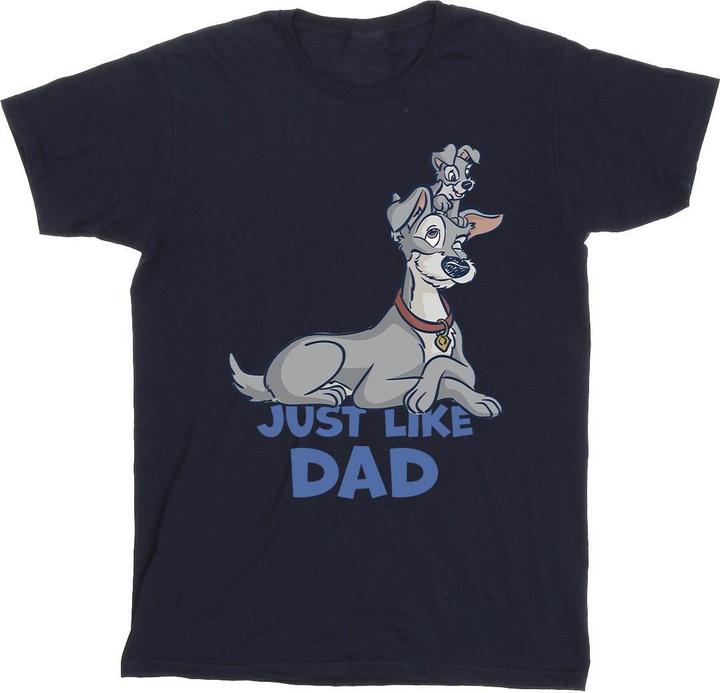 Disney Lady And The Tramp Just Like Dad TShirt (4XL)